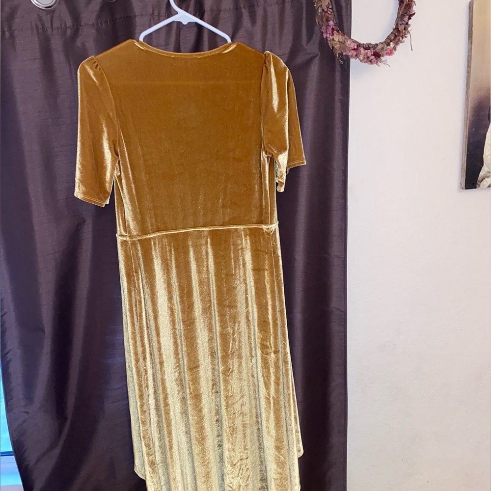Lulus Velvet Wrap Dress, Size S - Picture 3 of 5
